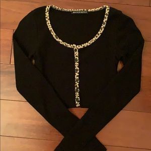 Cheetah print brandy top